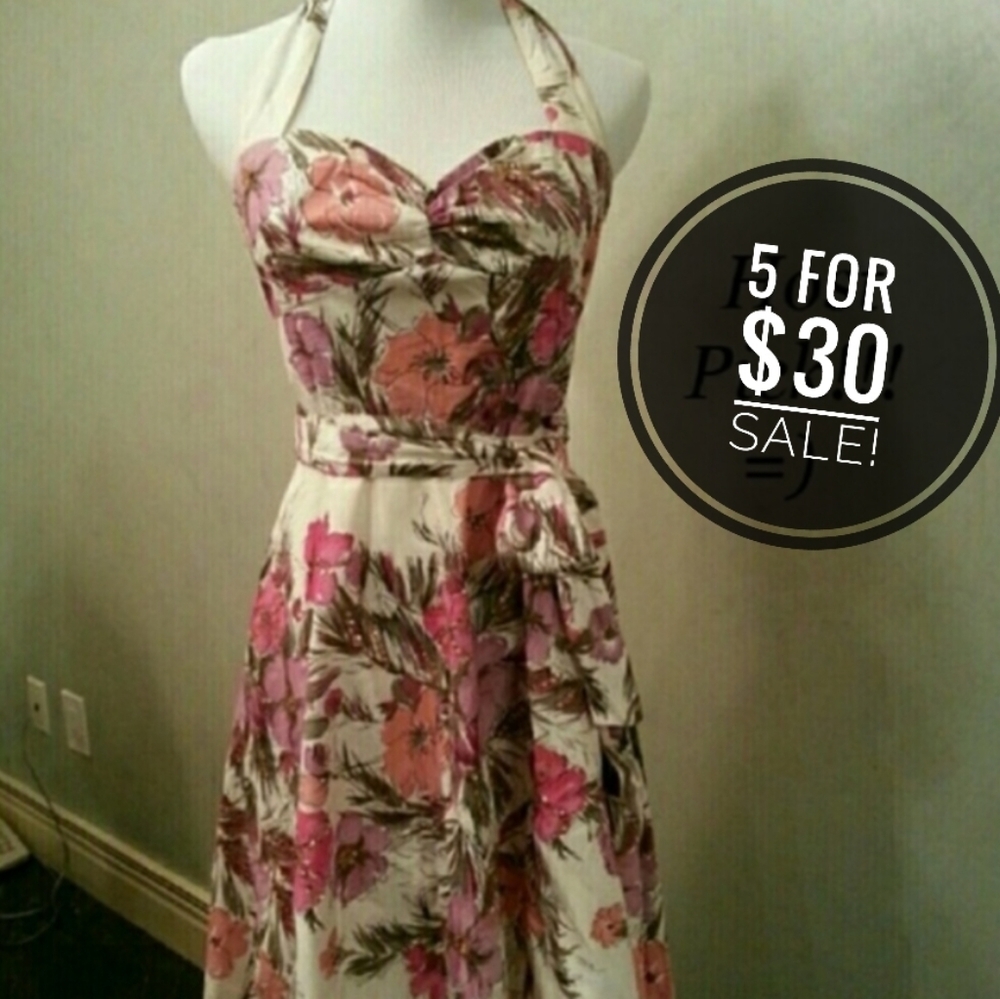 🔴 Guess floral party dress Juniors size 5 (N20)